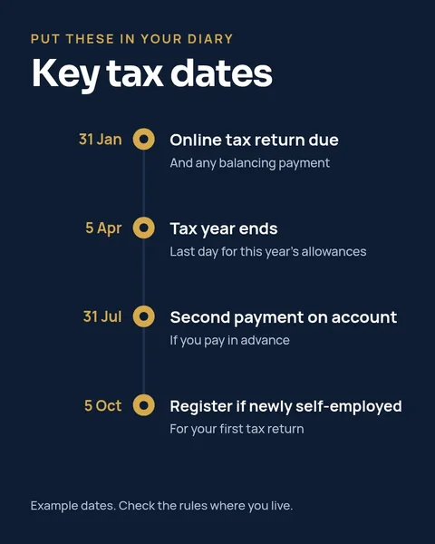 Tax year key dates – Instagram post template