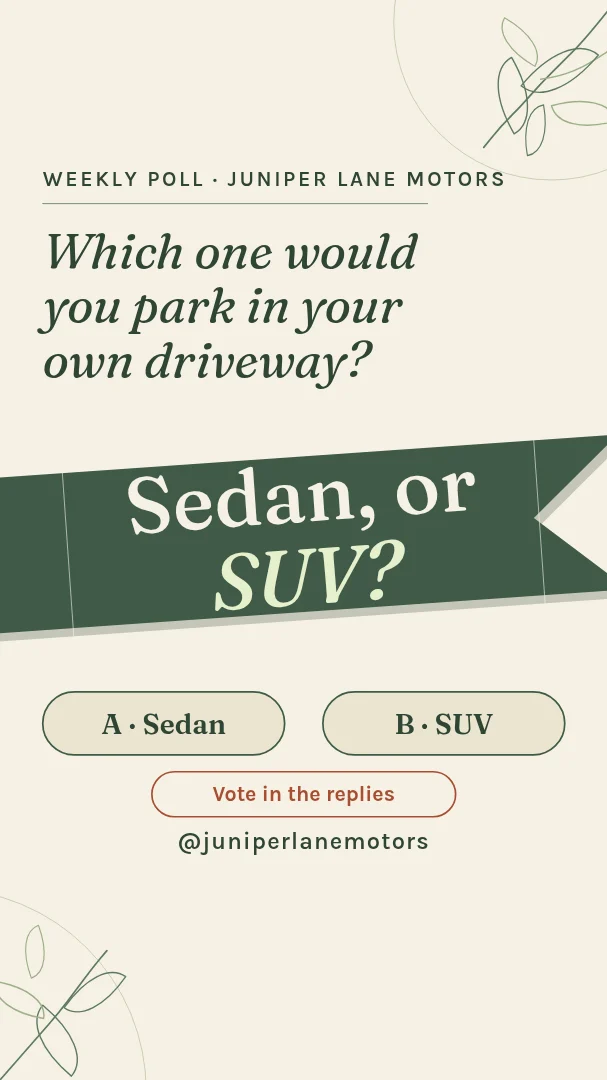 Driveway Fern Ribbon Poll – Instagram story template