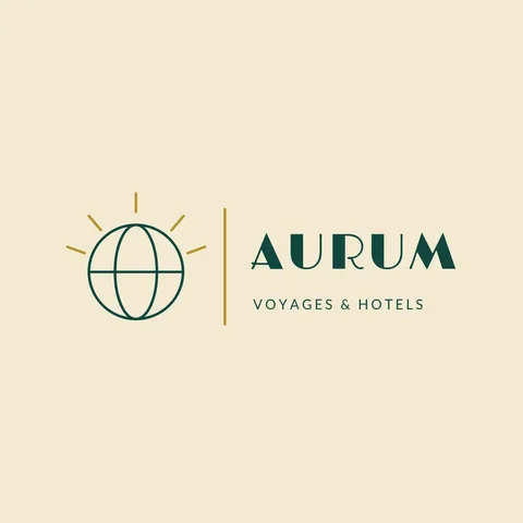 Aurum Sunburst Globe Logo – Logo template