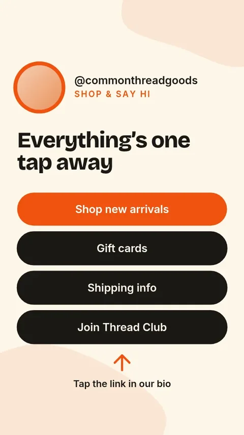 Shop link in bio – Instagram story template