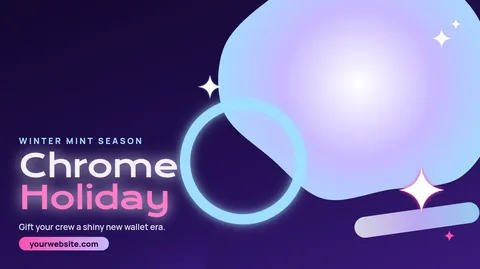 Chrome Holiday Orbit – X post template