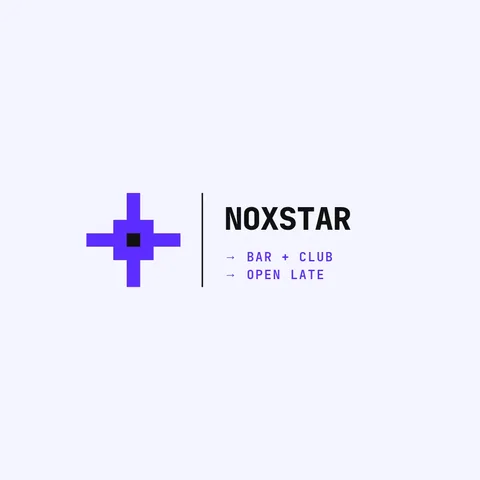 Noxstar Pixel Neon Logo – Logo template