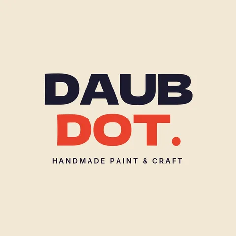 Daub Dot Stacked Wordmark – Logo template