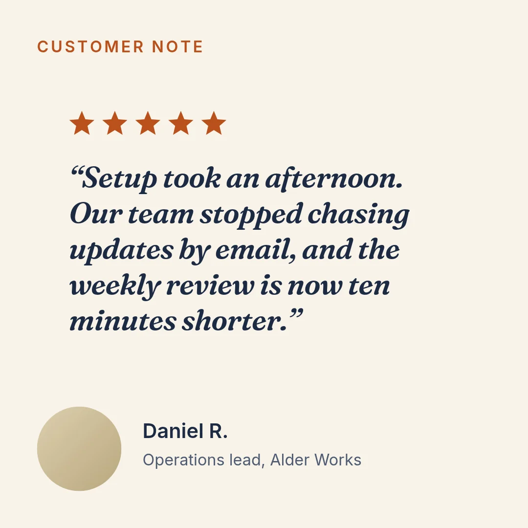 Plain Words Tech Review – LinkedIn post template