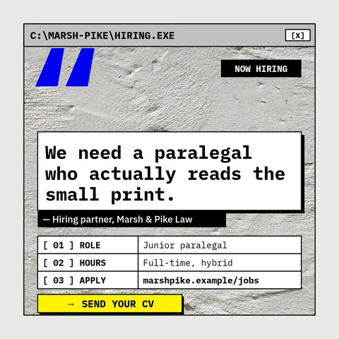Plaster Window Hiring Quote – Instagram post template