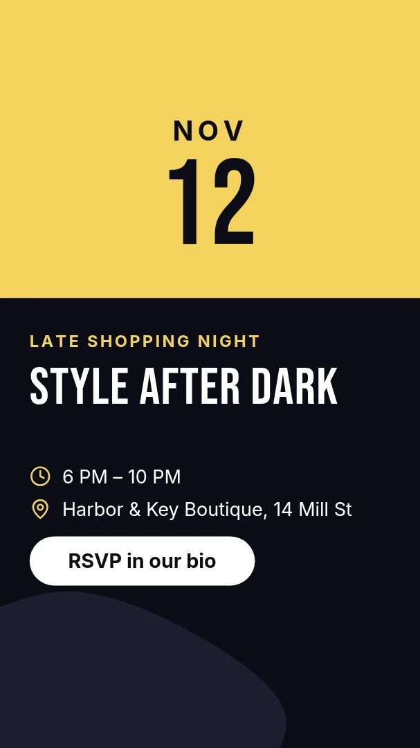 Runway Night Story Poster – Instagram story template