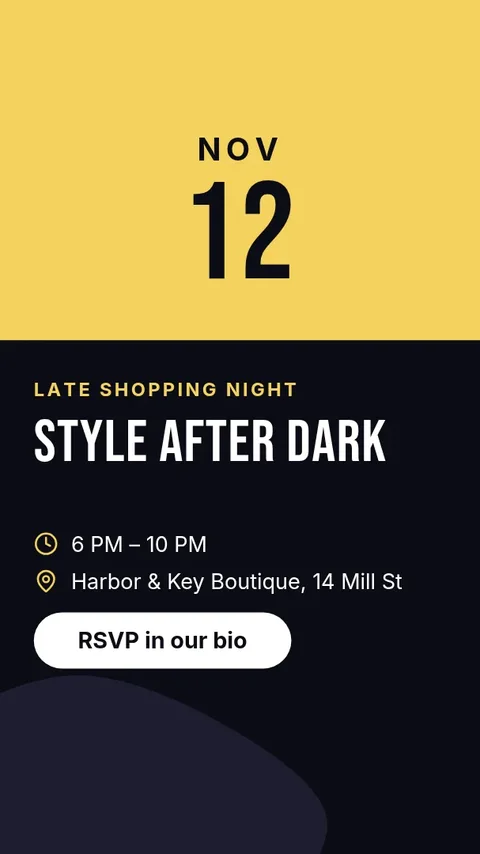 Runway Night Story Poster – Instagram story template