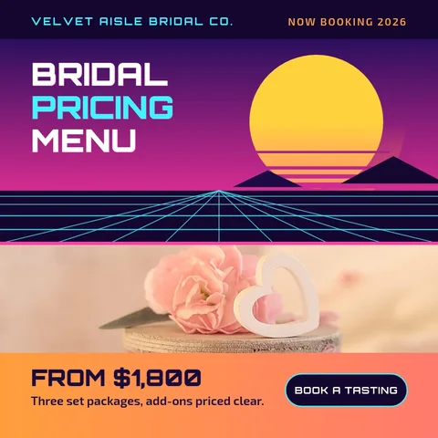 Chrome Sunset Aisle Bands – Instagram post template