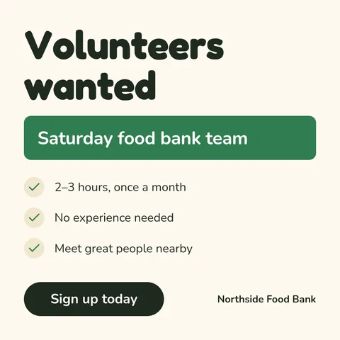 Volunteers wanted – Instagram post template