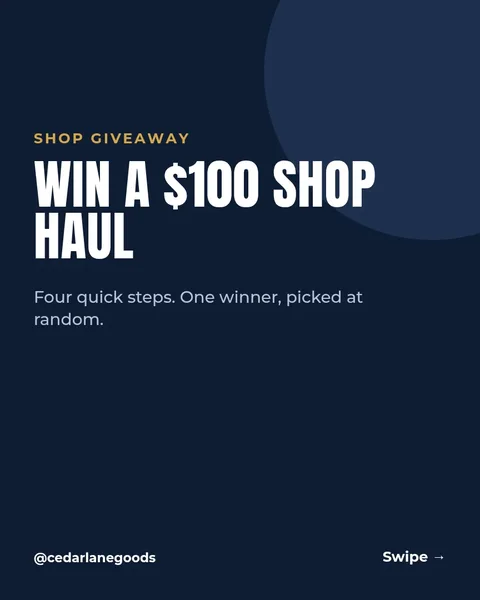 Win The Haul Swipe – Instagram carousel template, 6 pages