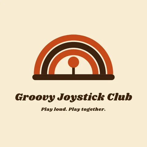 Rainbow Joystick Retro Logo – Logo template