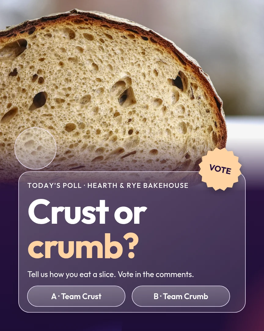 Crumb Glass Vote Seam – Instagram post template