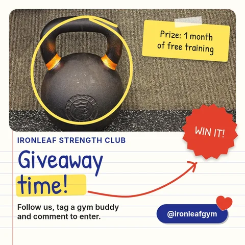 Notebook Kettlebell Giveaway – Instagram post template