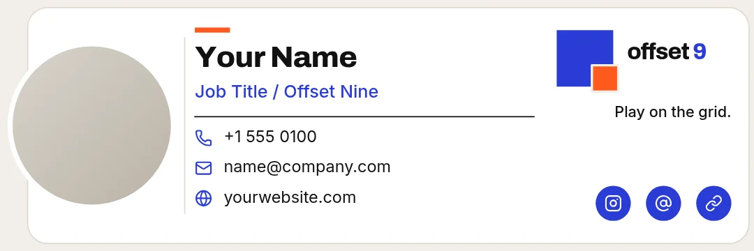 Grid Card Esports Signature – Email signature template