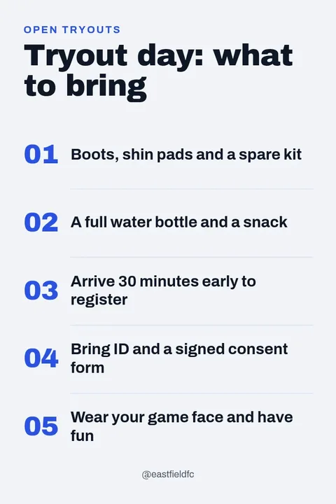 Tryout Day Checklist – Pinterest pin template