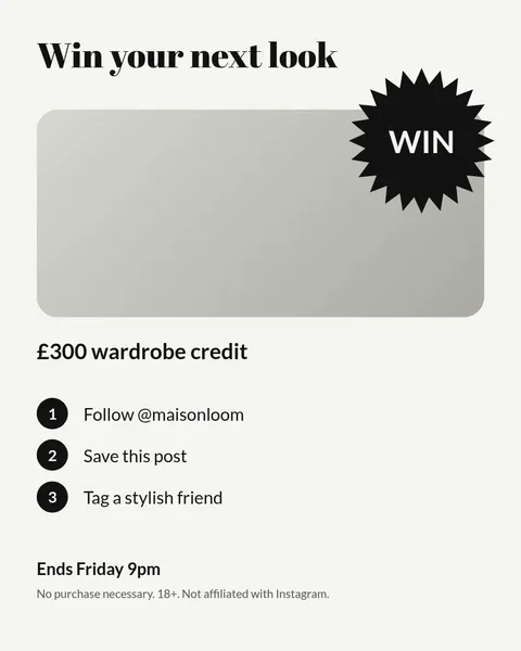 Wardrobe Refresh Giveaway – Instagram post template