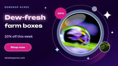 Dewdrop Orbit Chrome Ad – X post template