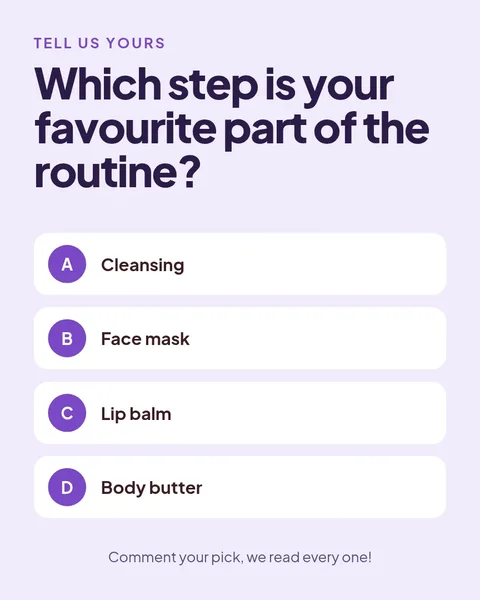 Lilac Beauty Poll Quiz – Instagram post template