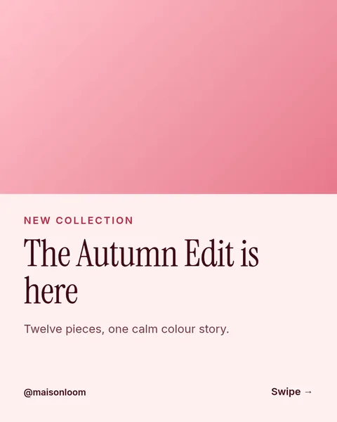 Autumn Edit Announcement – Instagram carousel template, 6 pages