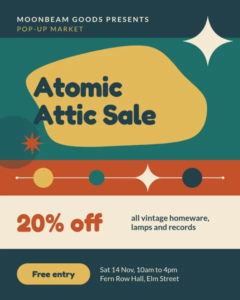 Atomic Attic Stacked Bands – Instagram post template