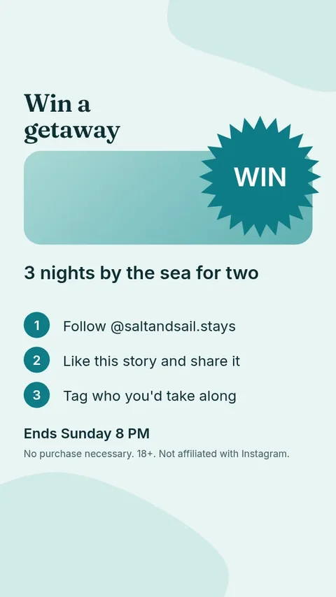 Win an Island Escape – Instagram story template