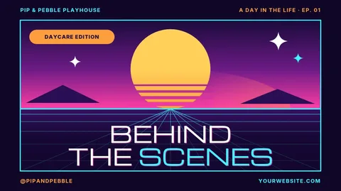Neon Grid Playhouse Frame – YouTube thumbnail template