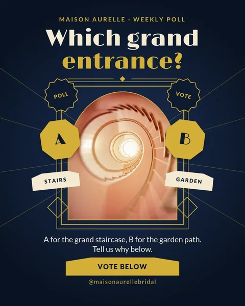 Gilded Stair Entrance Poll – Instagram post template