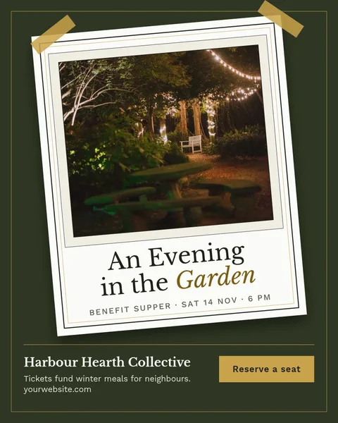 Garden Supper Gallery Card – Instagram post template