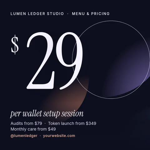 Aurora Numeral Price Menu – Instagram post template