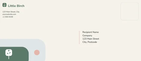 Birch Corner Soft Envelope – Envelope template