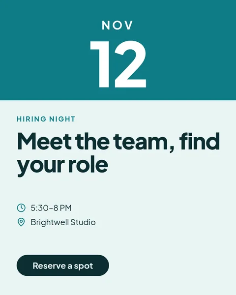 Open Door Hiring Night – Instagram post template
