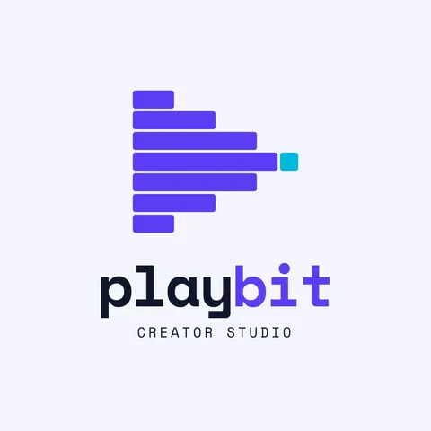 Playbit Pixel Stair Logo – Logo template