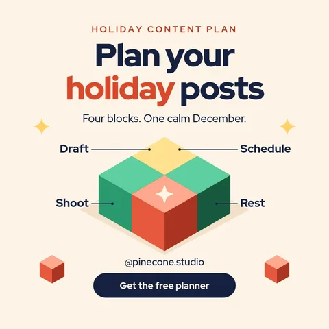 Four Block December Planner – LinkedIn post template