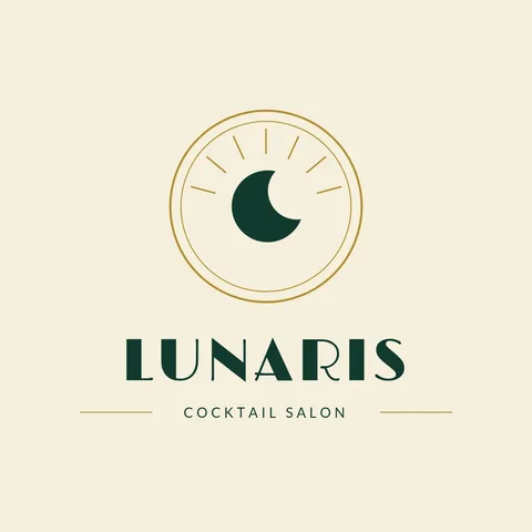 Lunaris Deco Crescent Seal – Logo template