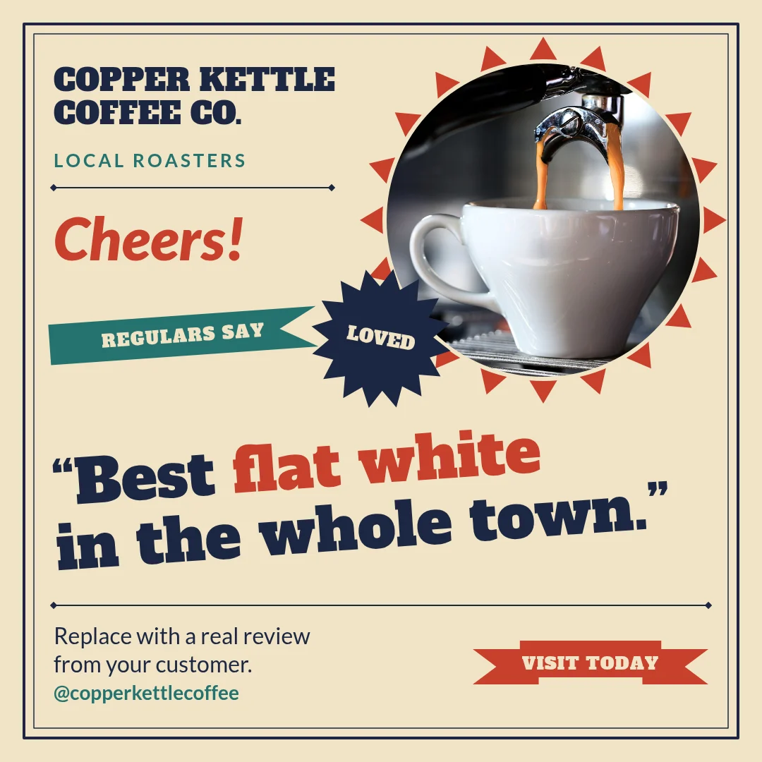 Copper Kettle Regulars Letter – Instagram post template