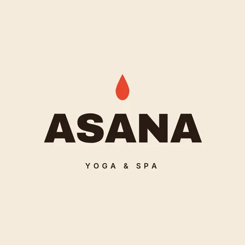 Asana Flame Poster Wordmark – Logo template
