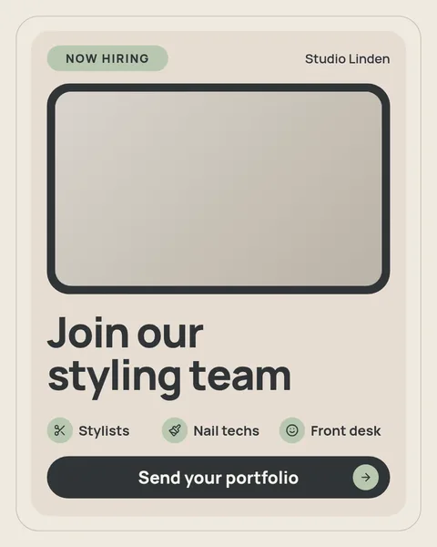 Nordic Nested Frame Hiring – Instagram post template