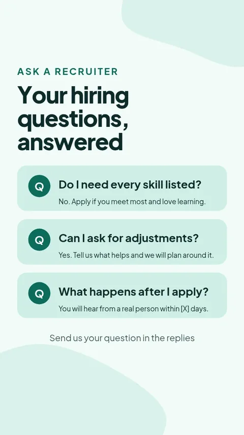 Ask Our Recruiters Story – Instagram story template