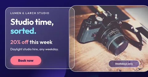 Frosted Lens Studio Offer – LinkedIn post template