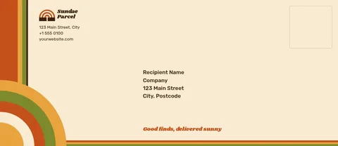 Sunny Arc Rail Envelope – Envelope template