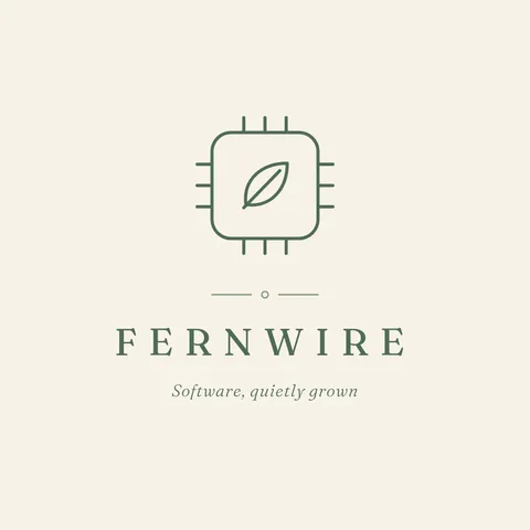 Fern Chip Monoline Logo – Logo template