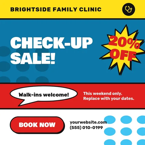 Bam Check-Up Bands – Instagram post template