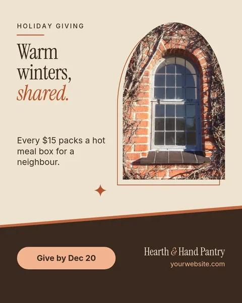 Hearth Arch Winter Giving – Instagram post template