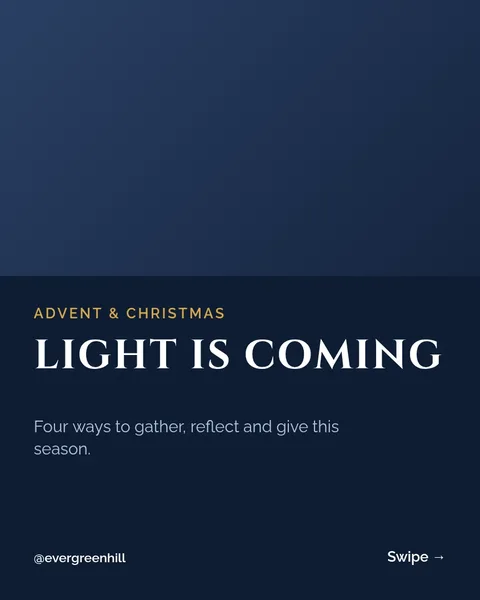 Advent Season Gathering Guide – Instagram carousel template, 6 pages