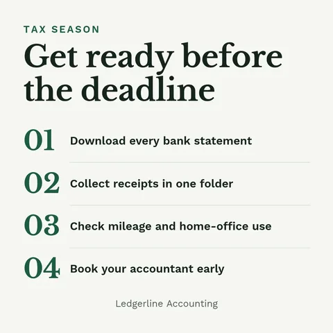 Tax deadline tips – LinkedIn post template