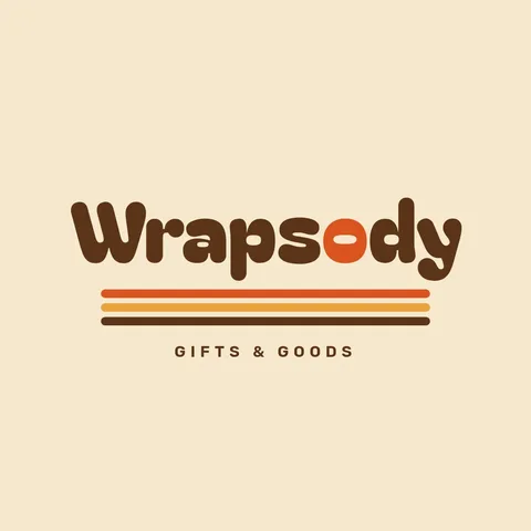 Wrapsody Groove Stripe Wordmark – Logo template