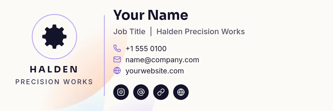 Aurora Glow Works Signature – Email signature template