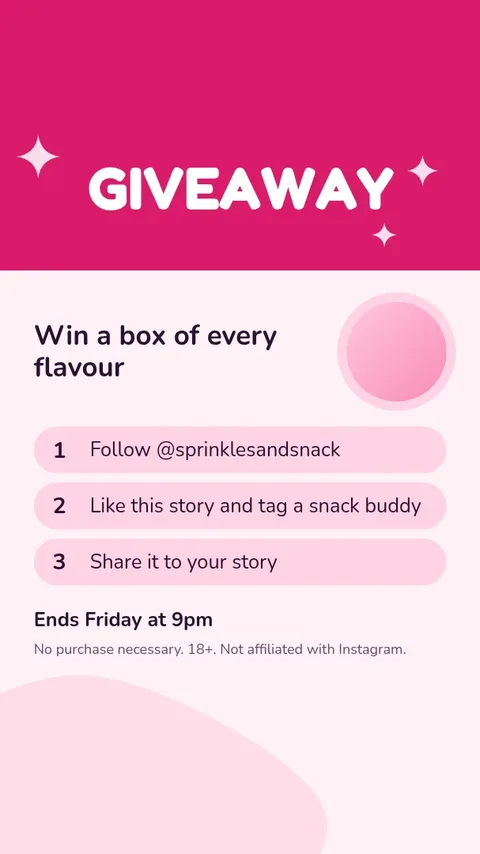 Snack Box Giveaway Story – Instagram story template