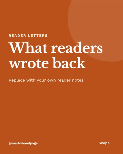 Reader Letters Carousel – Instagram carousel template, 6 pages