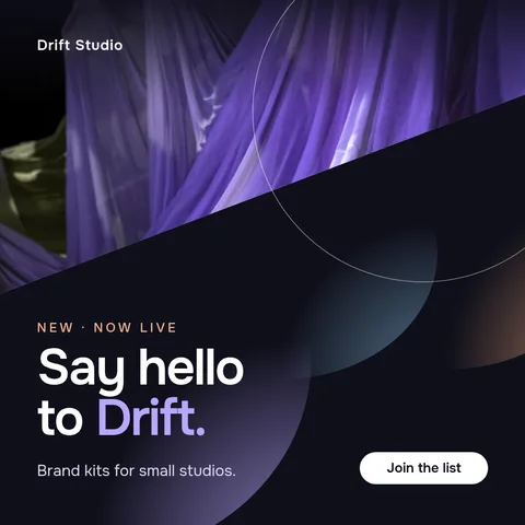 Aurora Diagonal Launch Veil – Instagram post template